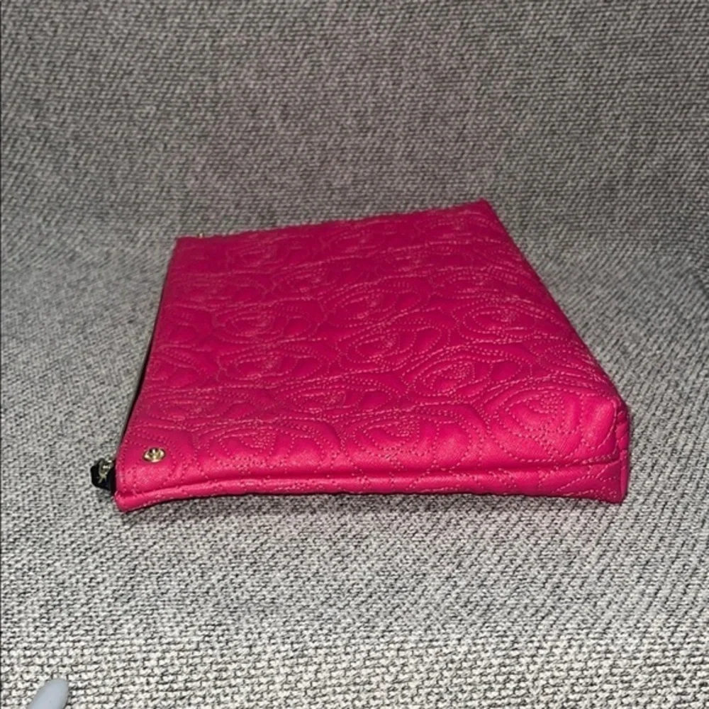 Betsey Johnson Pink Floral Embossed Laptop Bag